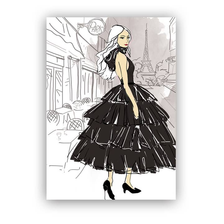 Jennifer in Paris. for wholesale by Susan Kerian, Illustrator