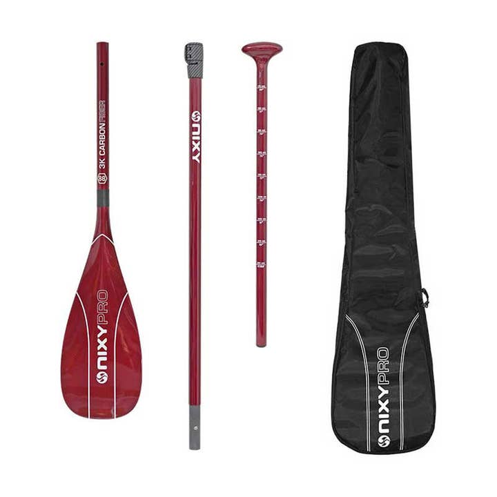 NIXY 3-delt justerbar 100% 3K farve kulfiber SUP Pro Paddle for engroshandel hos NIXY Sports