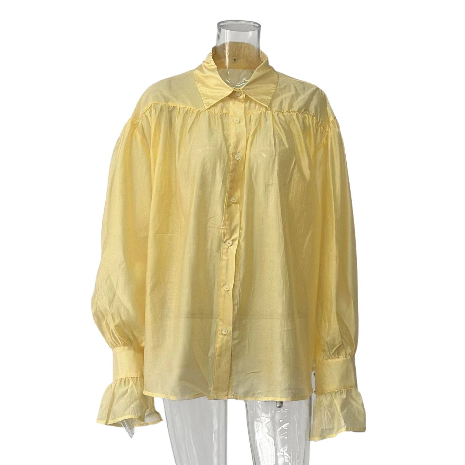 alberalkirk - Wholesale Blouse - Women's - Womens Lyocell Sheer Blouse N5Z0257