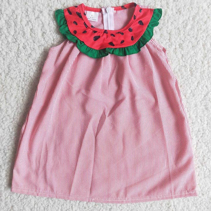 Aier Wholesale - Wholesale Dress - Kids - O-Neck watermelon dresses