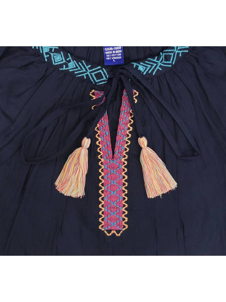 Raj Trading & Imports (USA) Inc. - Wholesale Blouse - Women's - Adriana Floral Needlepoint Embroidered Top7