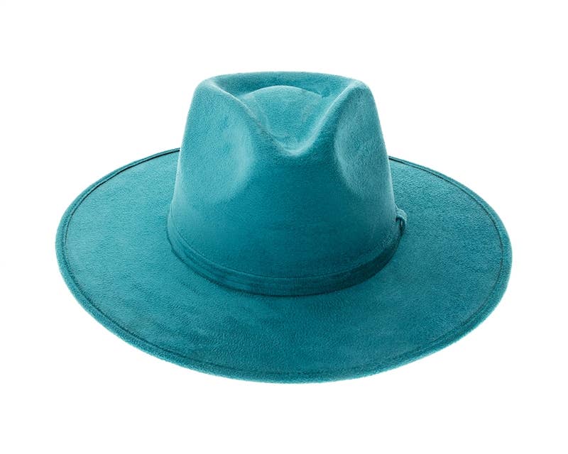 DNMC - Wholesale Fedora - Women's - Stiff Brim Rancher Hat - Premium Vegan Suede - 12+ Colors!15