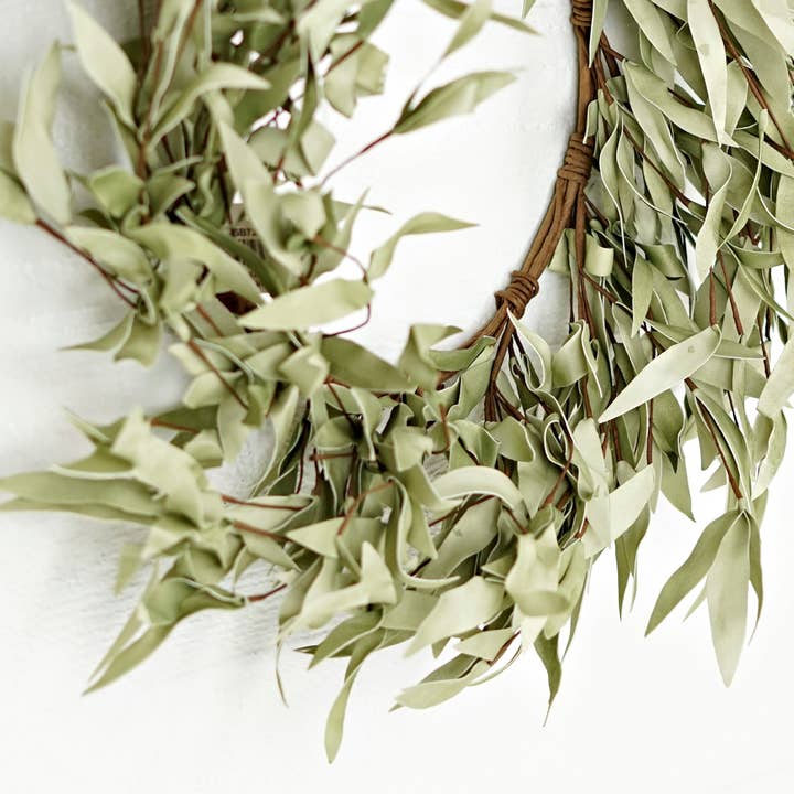 Impressive Enterprises, Inc. - Wholesale Wreath - ISB72660- 24in Flocked Herb Leaves Wreath