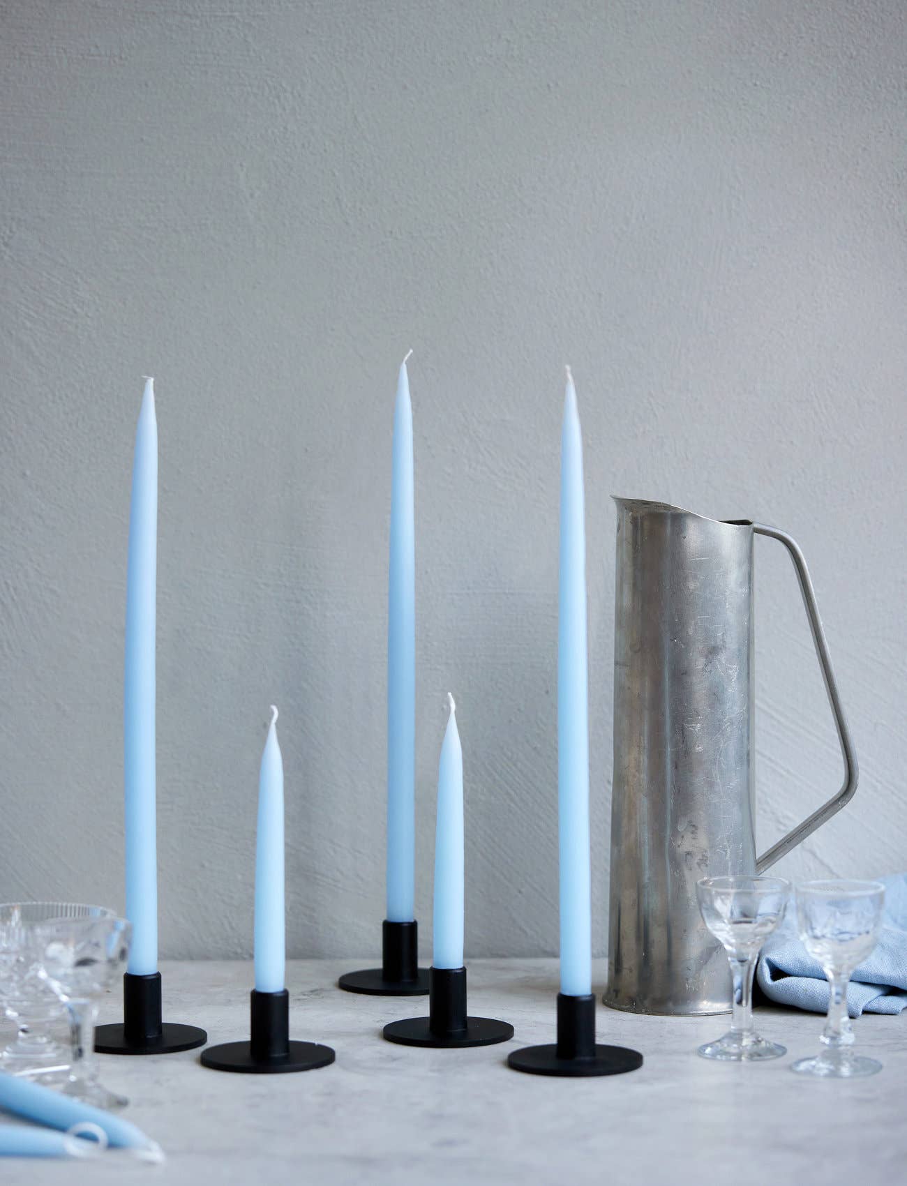 Twilight Collection - Wholesale Tapered Candle/Candlestick - Light Blue Danish Taper Candle | 12 Pack2