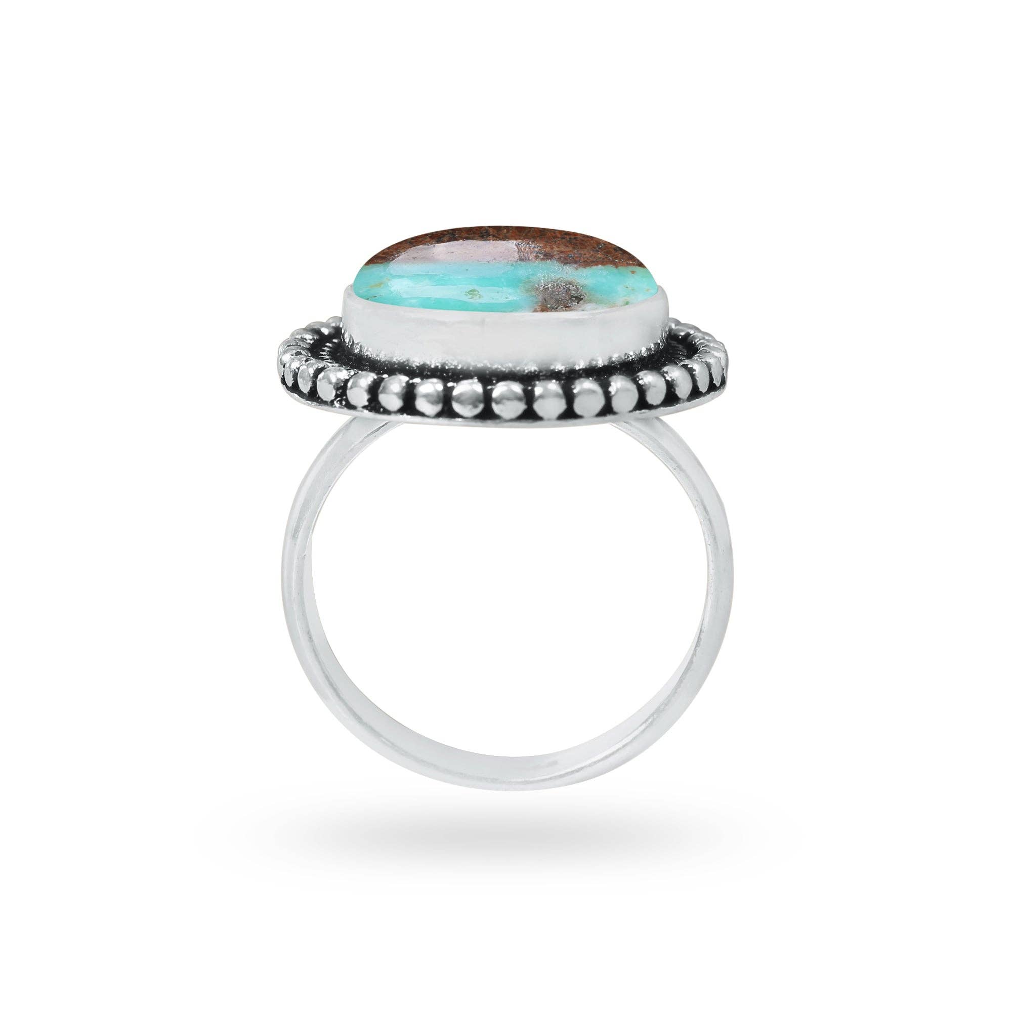 Handmade Jewels - Wholesale Cocktail/Statement Ring - Chrysoprase Matrix Rings – Silver-Plated, Handmade, Assorted Sizes (Made to Order)1