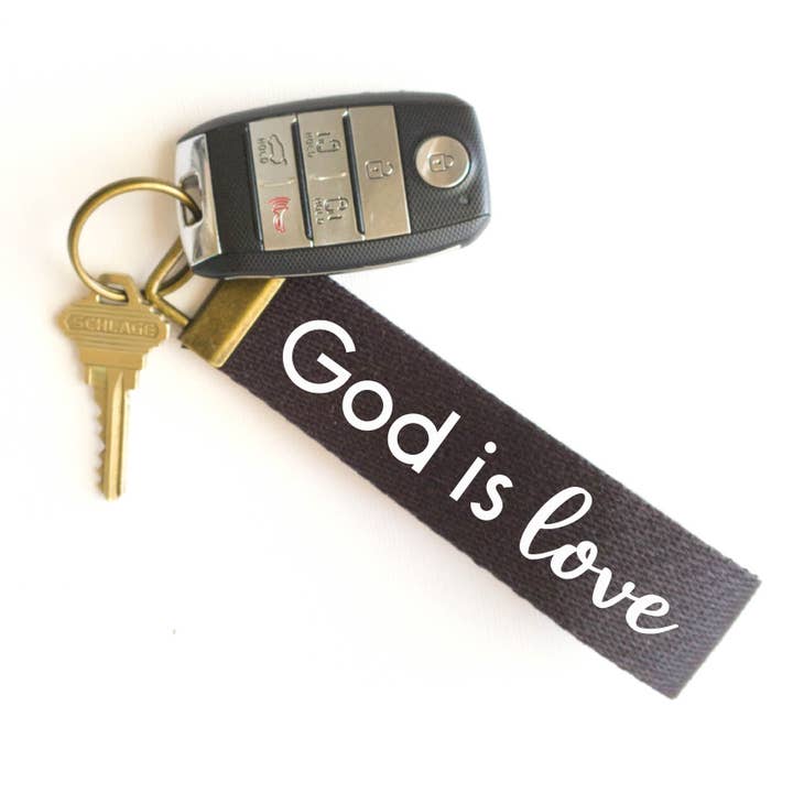 Porte-clés Dieu est amour pour la vente par The Sonshine Prints