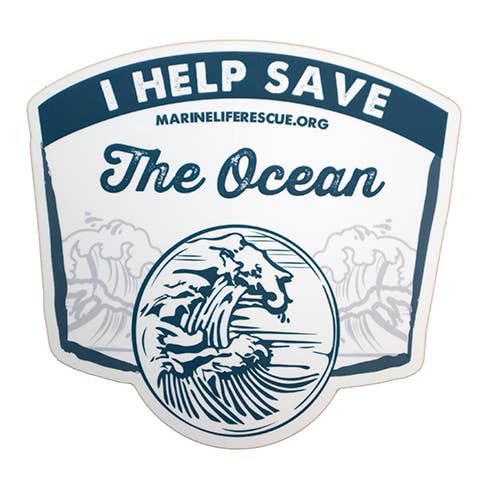 Adhesivo «Ayuda a salvar el océano» para venta al por mayor de MARINE LIFE RESCUE PROJECT