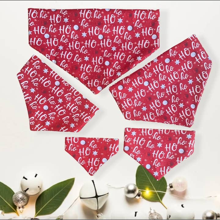 Ho Ho Ho Pet Bandanas - Dog Cat for wholesale by Storms Style