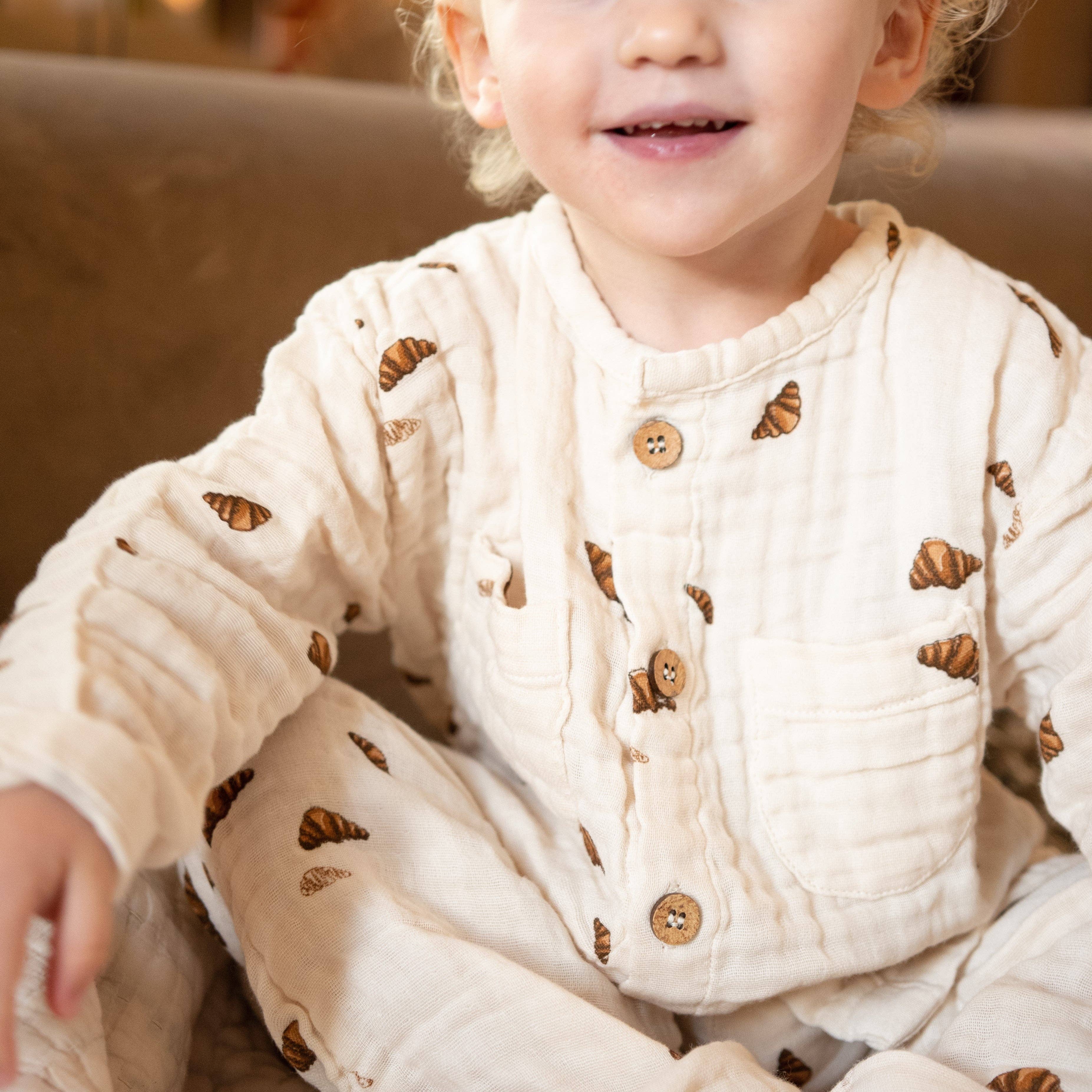 VIBBER pajamas - Croissant mini print for wholesale on Faire1