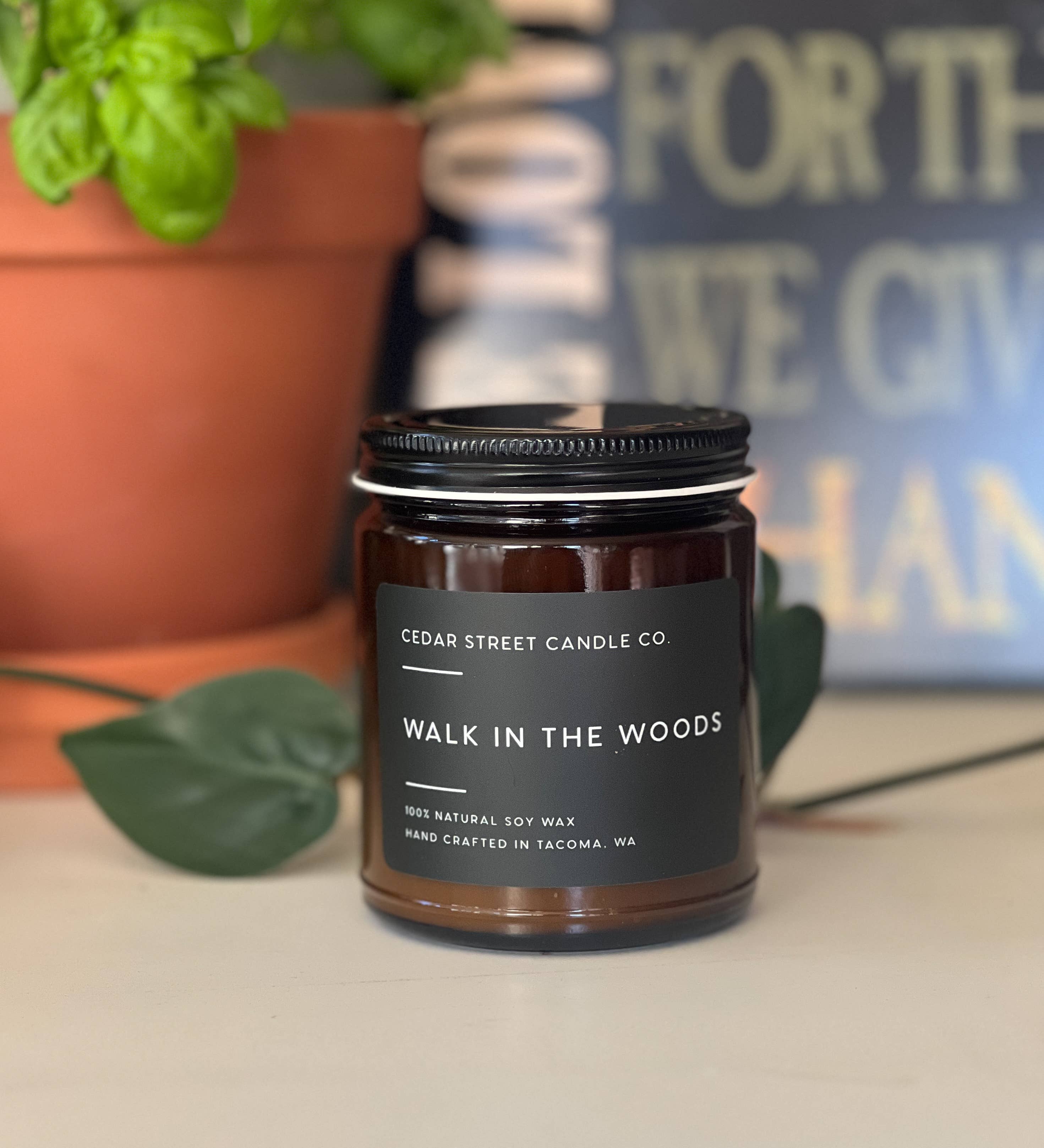 Cedar Street Candle Co. - Wholesale Jar/Filled Candle - Walk In The Woods  |  7.2 oz Soy Candle3