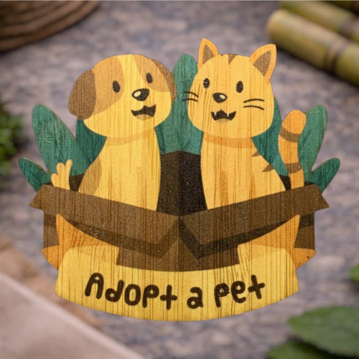 Adoptez un animal pour la vente par Bamboo Wood Stickers