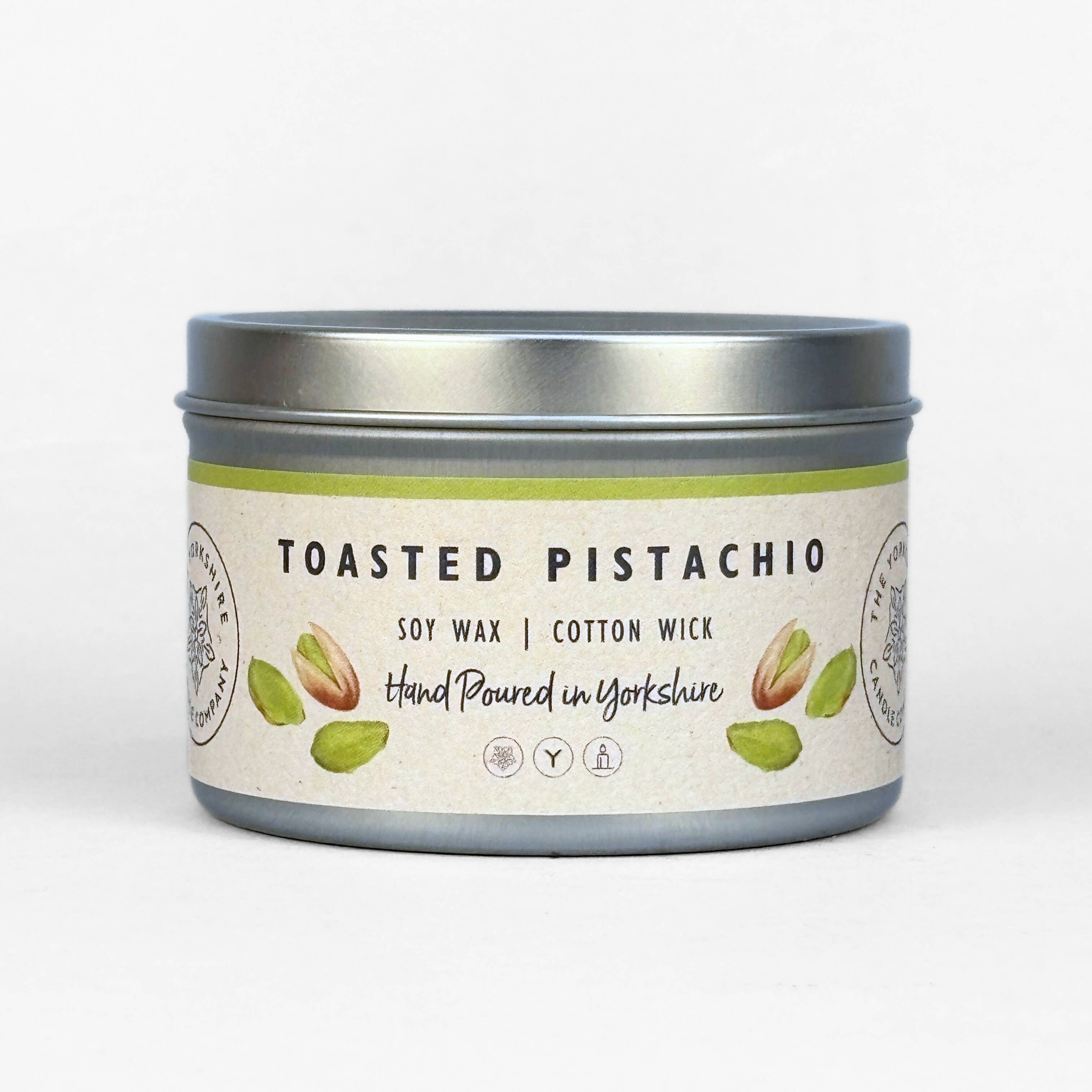 The Yorkshire Candle Company Limited â wholesale Travel candles â Toasted Pistachio Large Tin Candle| Scented Candle| Soy Wax