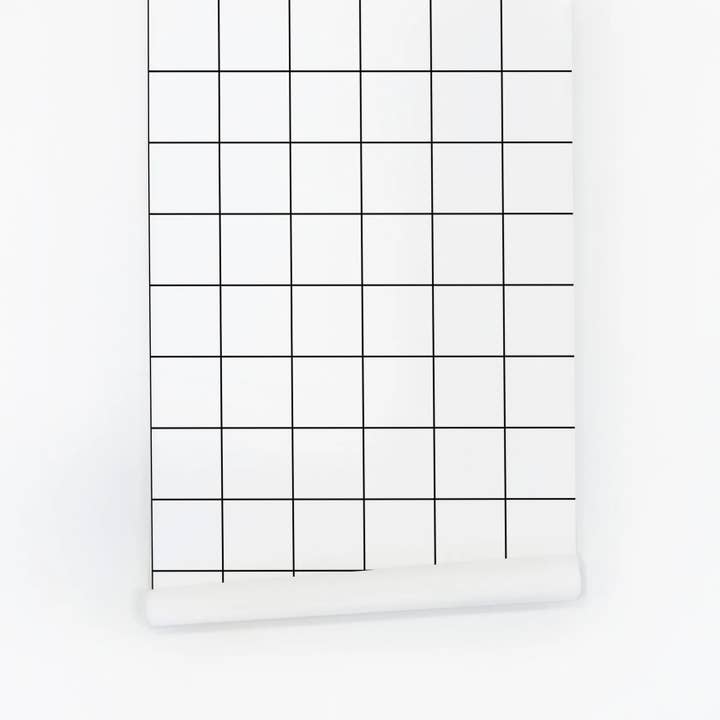 Papier peint amovible à grands carreaux pour chambre d'enfant pour la vente par Livettes Wallpaper