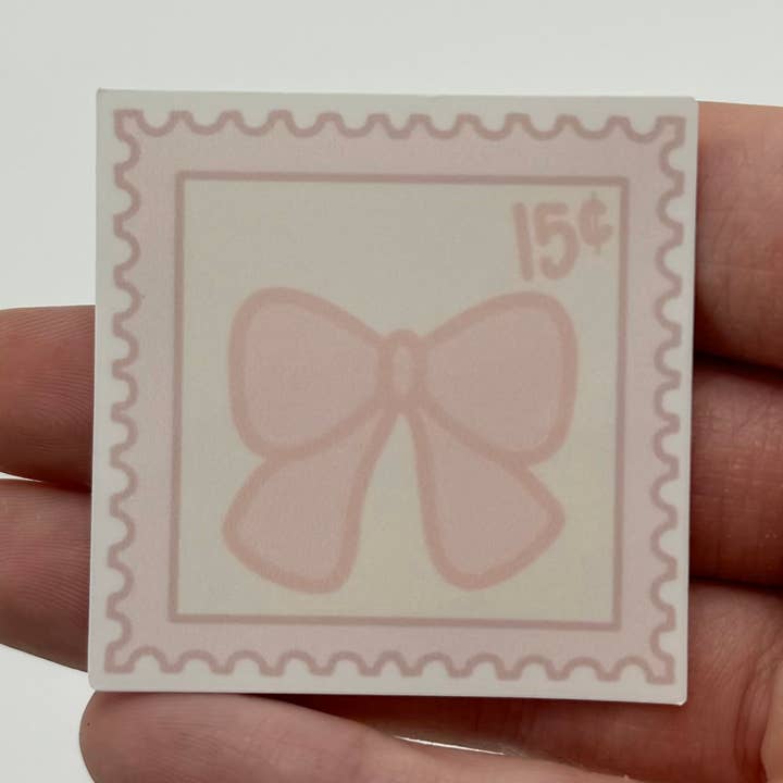 Autocollant imperméable Coquette Bow Stamp | Autocollant pour bouteille d'eau pour la vente par StellaJude