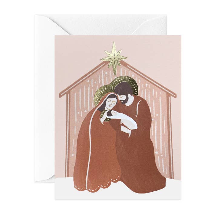 Holy Family Christmas Card for wholesale by Gratia Design Co.