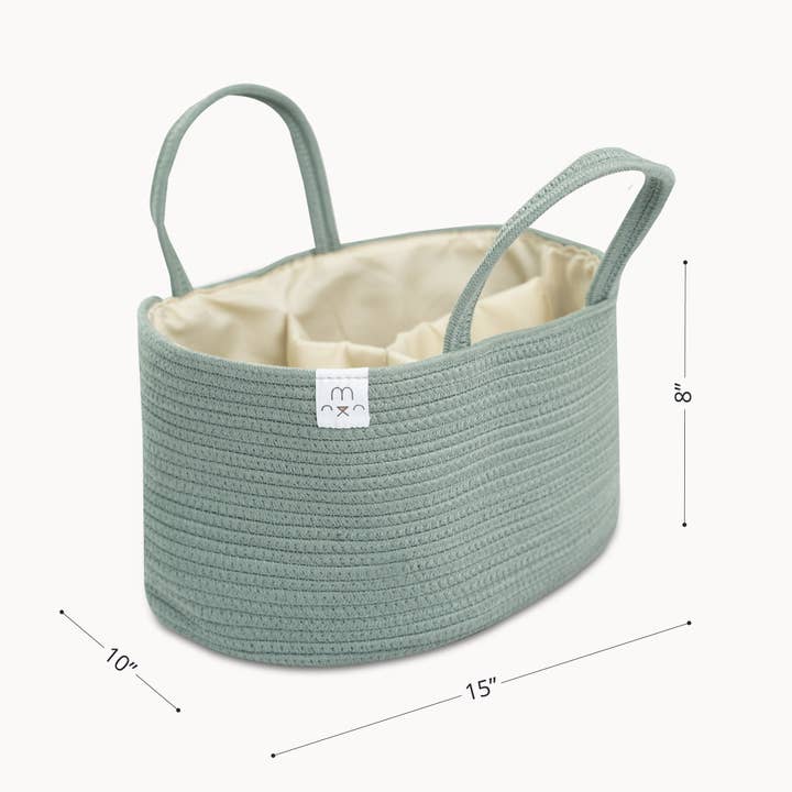 Natemia - Wholesale Diaper Caddy - Baby - Rope Diaper Caddy Organizer in Lily Pad8
