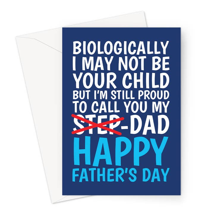 Heartfelt Father's Day Card For Step-Dad for wholesale by Cupsie's Creations