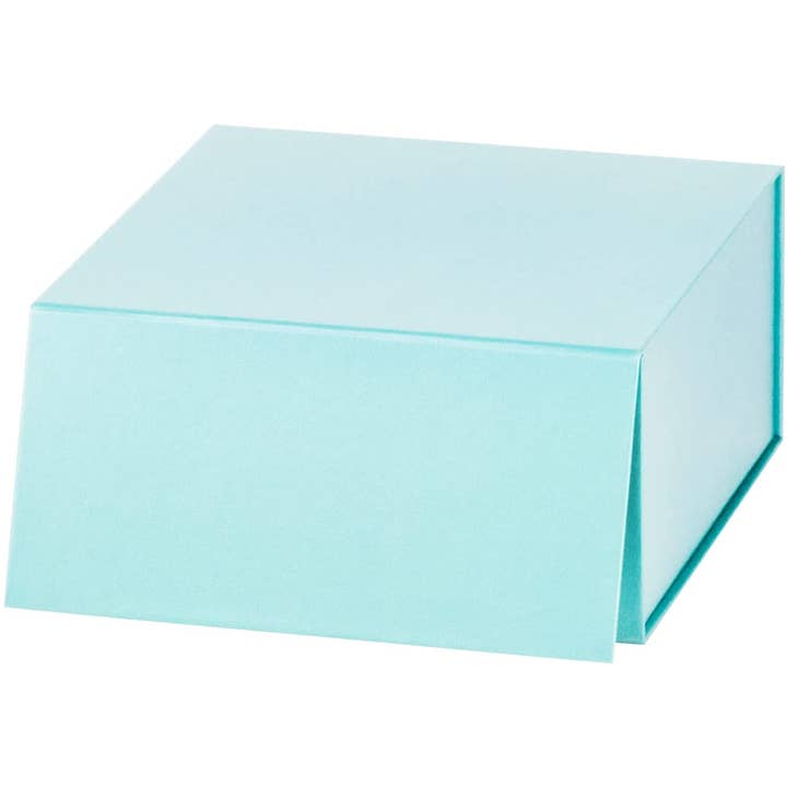 LA Ribbons Wholesale - Wholesale Gift Box - 8" x 8" x 4" Collapsible Gift Box w/ Magnetic Square Flap Lid | Mint