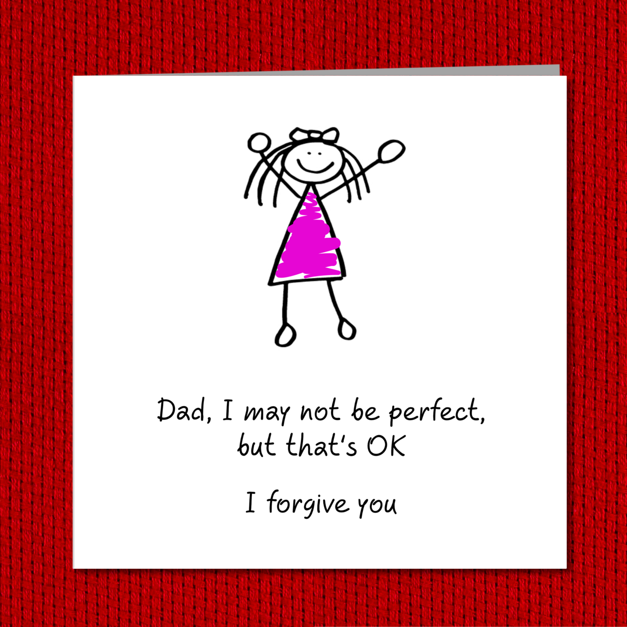 Swizzoo Cards – wholesale Father’s Day card – Funny Fathers Day Card from daughter - may not be perfect - best amazing Dad - humorous humour amusing3