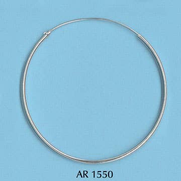 El Expreso de Oriente - Wholesale Hoop Earrings - Smooth Silver Hoop 1.5 X 50 mm