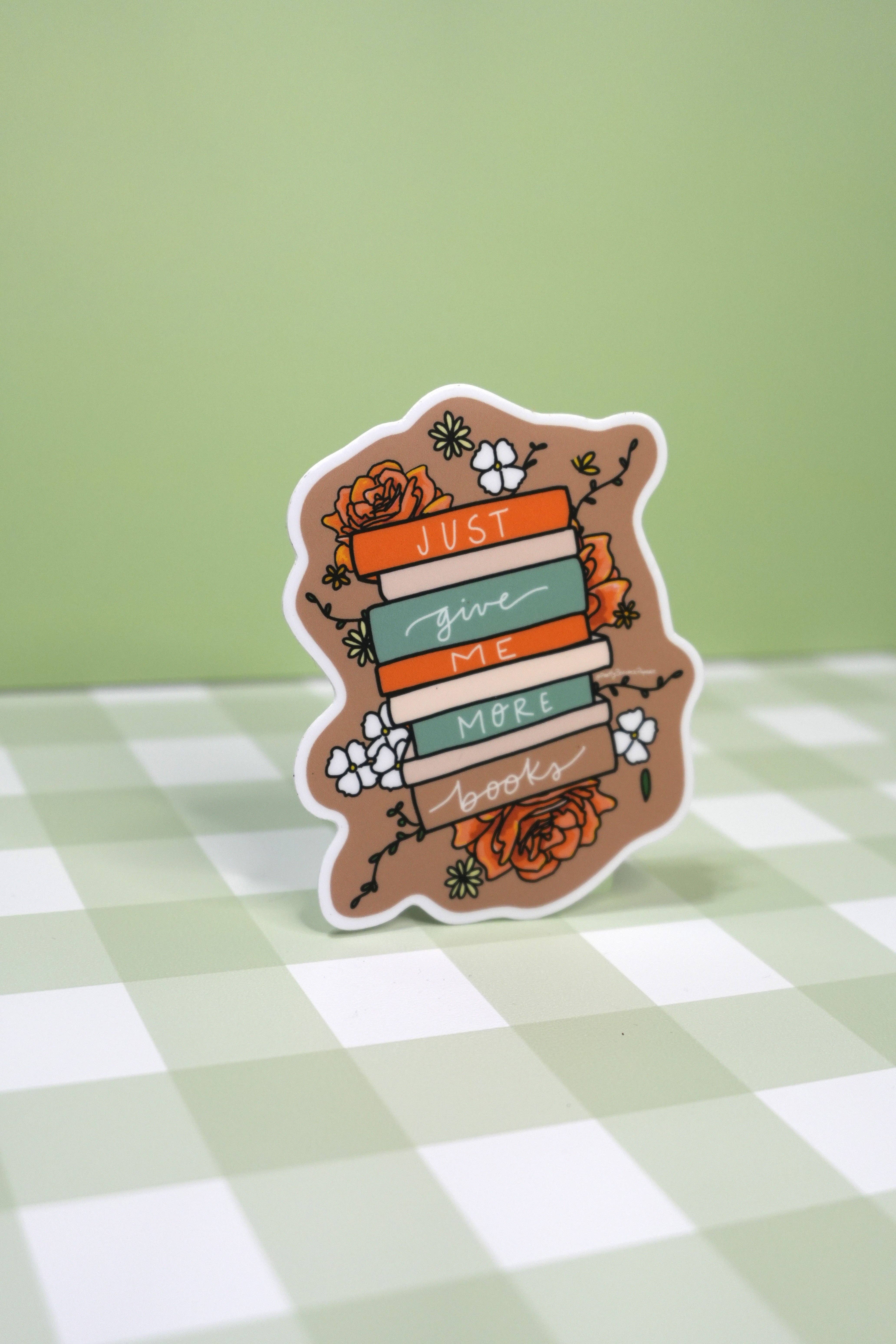 Pretty Peacock Paperie - Women's Empowerment – wholesale Klistermärke – Ge mig bara fler böcker BEGRÄNSAD UPPLAGA Klistermärke4