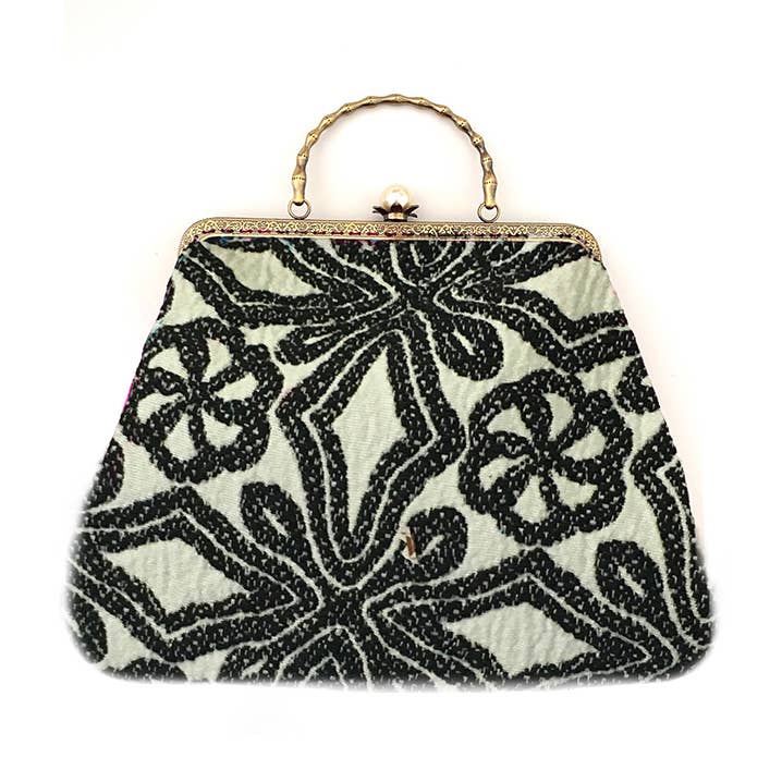 Maria Sole Rodriguez - Wholesale Clutch Bag - Women's - Bassoon Perla Medium, bag with pearl, handmade, Italy36