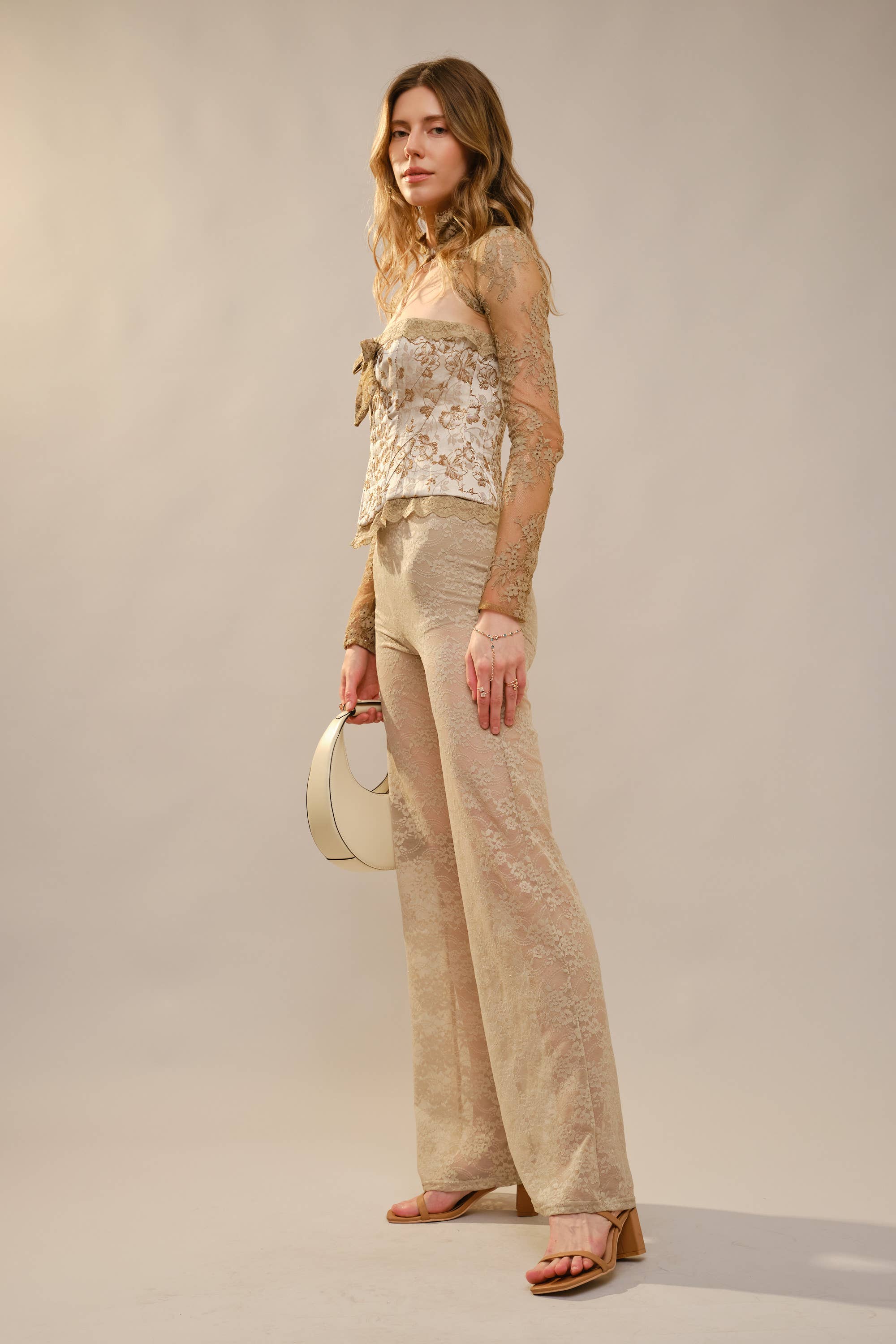 Blue B - Wholesale Pants - Women's - 23781P Floral Lace Western Stitch Inner Short Flare Pants11