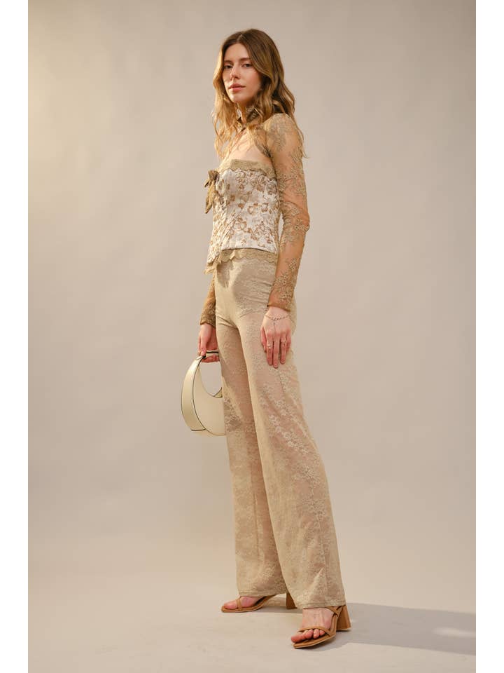 Blue B - Wholesale Pants - Women's - 23781P Floral Lace Western Stitch Inner Short Flare Pants11