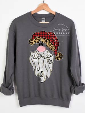 Trendy Chic Apparel LLC - Wholesale Graphic Sweatshirt - Women's - Santa Leopard/Buffalo Plaid Sweatshirts & T-Shirts 1