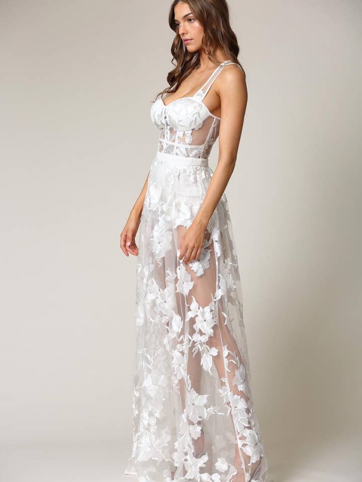 Jasmyn - Robe fleurie à lacets (5 couleurs) pour la vente par Rose Paulino