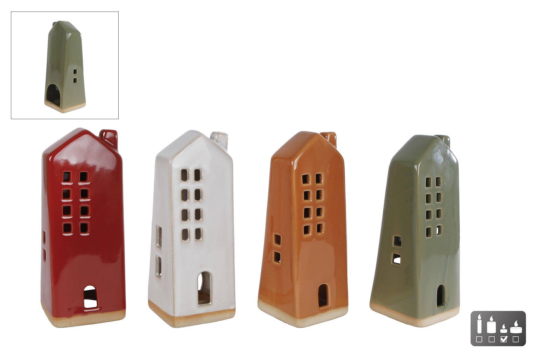 DRYdecorations – Großhandel Kerzenhalter – Teelichthalter Häuser L0