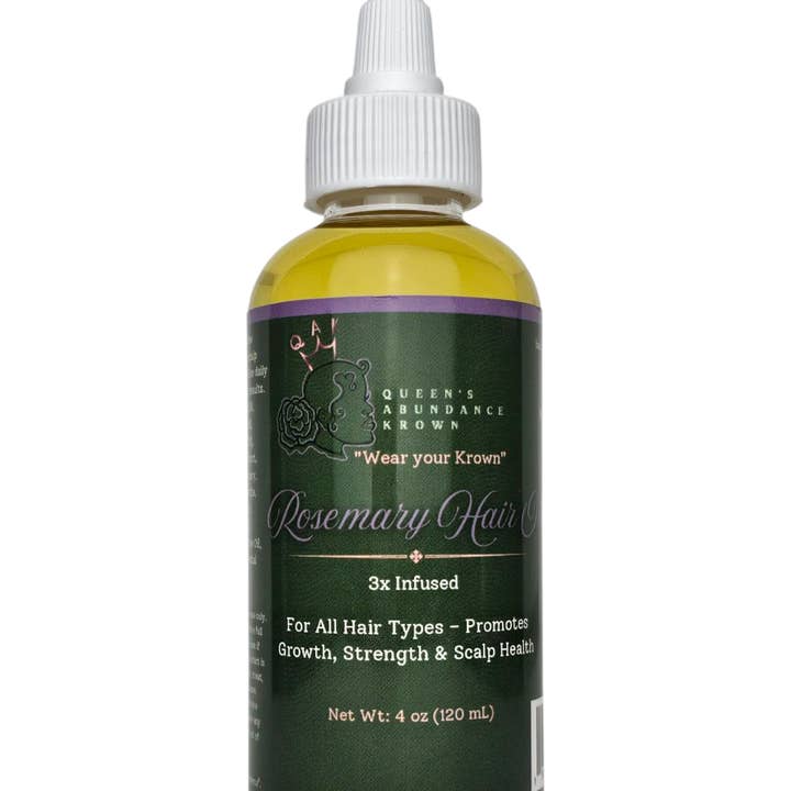 Queen's Abundance Krown - Wholesale Hair Oil - Nourishing Growth Rosemary Hair Oil | Strengthen, Hydrate & Promote Healthy Hair 4oz5