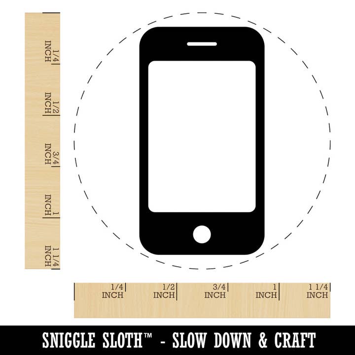 Sniggle Sloth - Wholesale Rubber/Decorative Stamp - Mobile Tablet Phone Rubber Stamp for Stamping Crafting Planners3