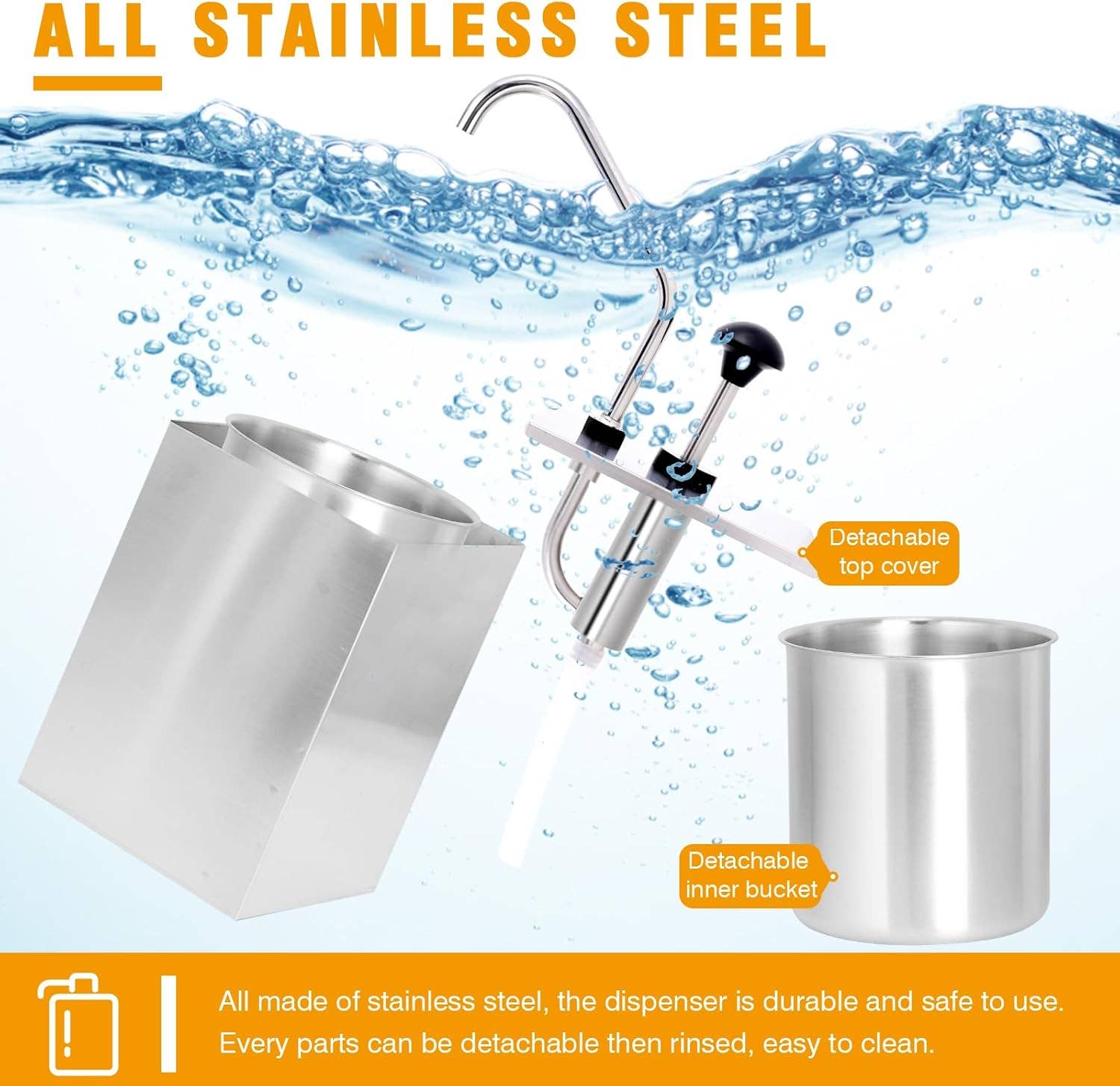 VIGOR - Wholesale Kitchen Tool/Gadget - Stainless Steel Ketchup Dispenser Utensils for Convenient Sauce Serving3