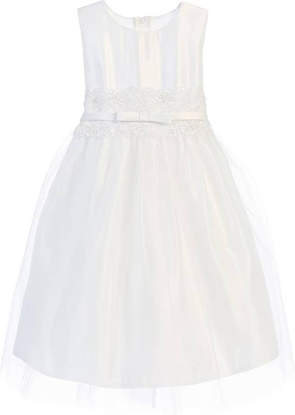 iGirlDress - Wholesale Dress - Kids - Vintage Metallic Lace & Tulle Flower Girl Pageant Dress1