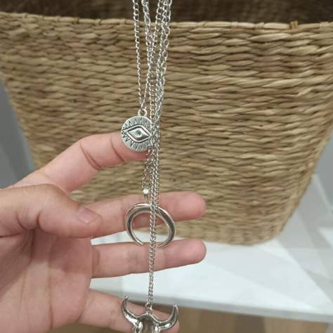 Wild & Free - Wholesale Pendant/Charm Necklace - Collar Bohemio de 3 Capas2