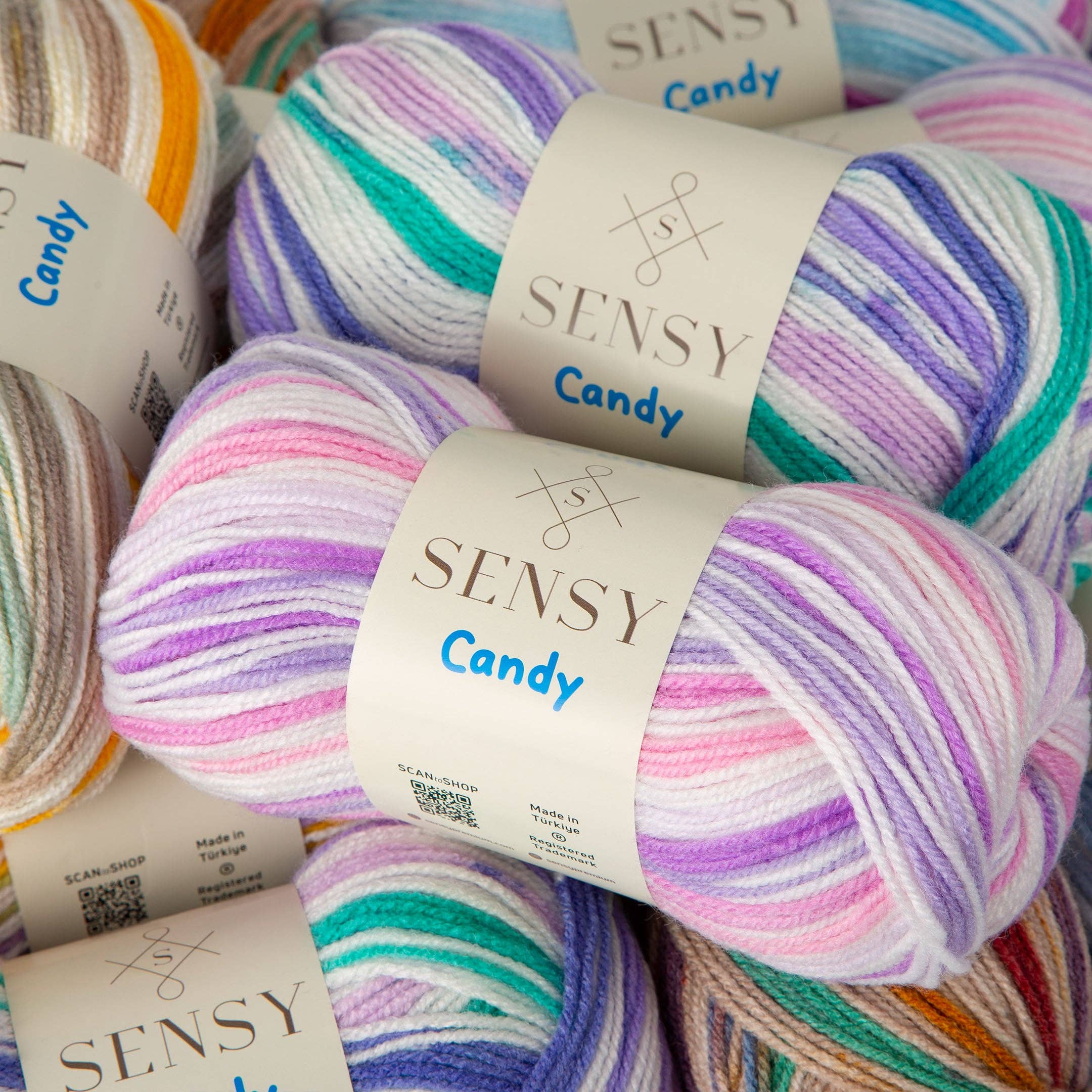Sensy - Wholesale Yarn - Sensy Candy Yarn, 3.5 oz, 251 Yards, Gauge 3 Light29