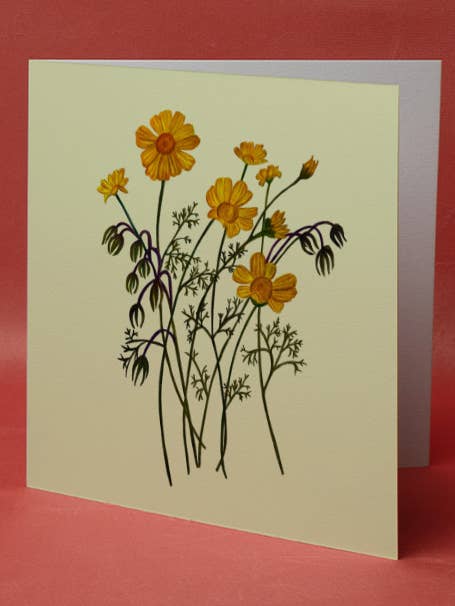 Cosmos på blekt gult kort för wholesale av Shaku