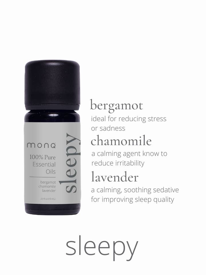 Sleepy Essential Oil Bottled Blend Aromatherapy for wholesale by MONQ