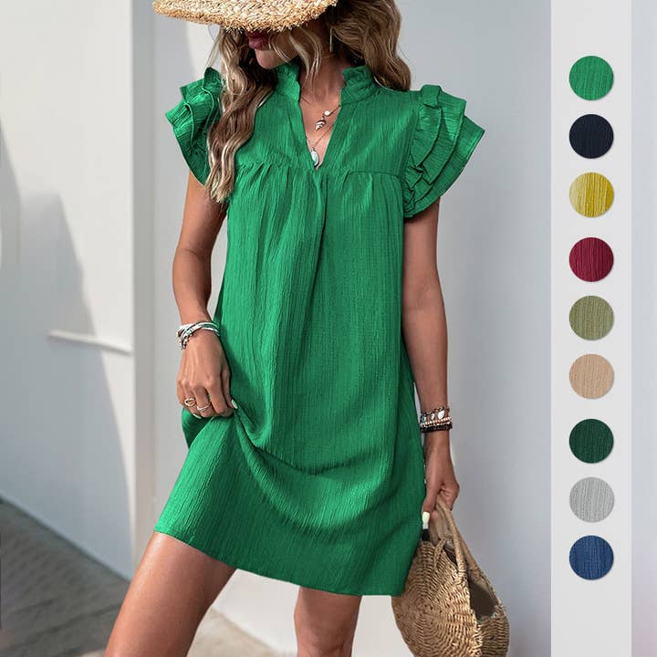 Effortless Stand Collar Mini Dress for wholesale by onatorobi