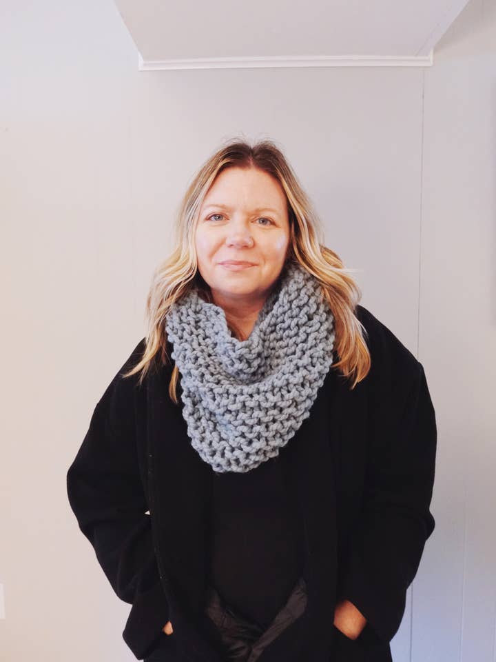 Classic Circle Cowl for wholesale by Cristin Rae Knits