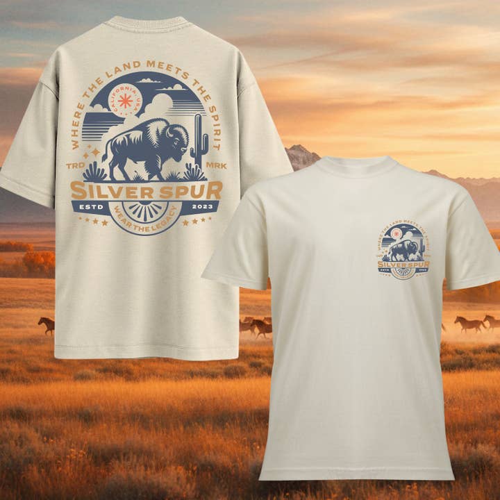 T-shirt Premium Silver Spur pour la vente par Redneck Roads Apparel