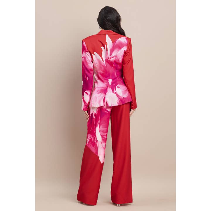 The Sang – Fato - Mulher por atacado – BLAZER COM CALÇAS COMBINANDO EM ESTAMPA FLORAL6