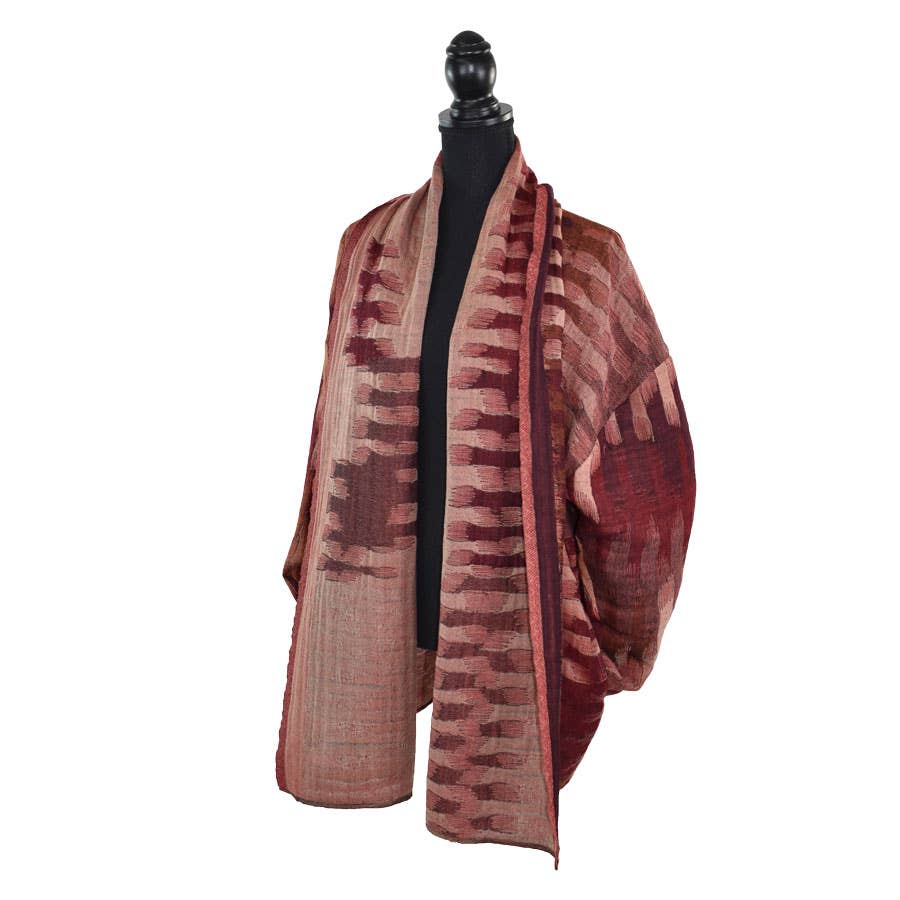 Dupatta Designs - Vente Manteau – femme - Veste-pull ample à fermeture éclair avec écharpe intégrée6