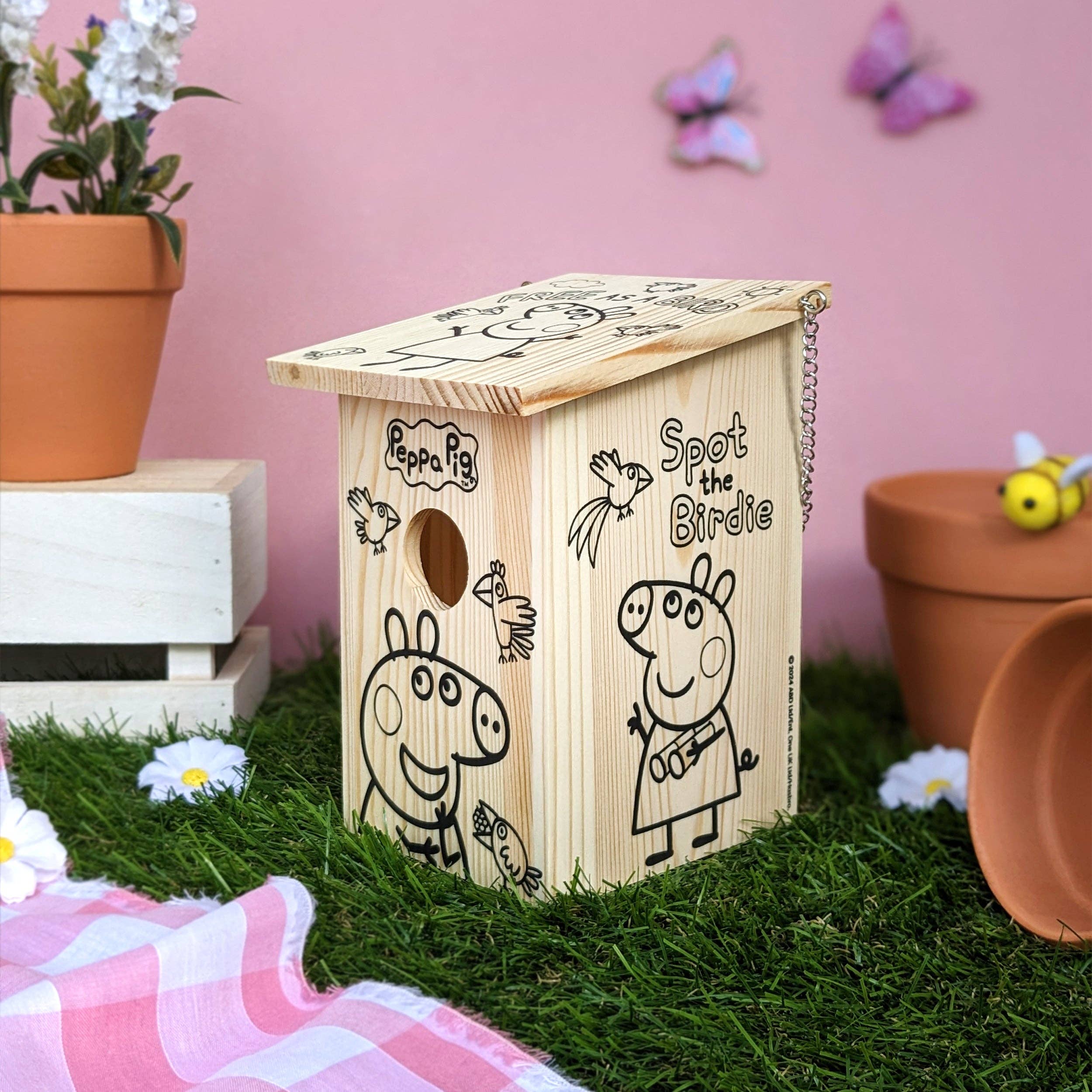Robert Frederick Ltd - Vente Nichoir - Peppa Pig Peignez votre propre oiseau de nidification5