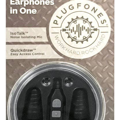 Everyday Supply Co - Wholesale Earphone/Headphone Case - Unisex - Plugfones Guardian Plus Earplugs/Earphones w/Mic Black0