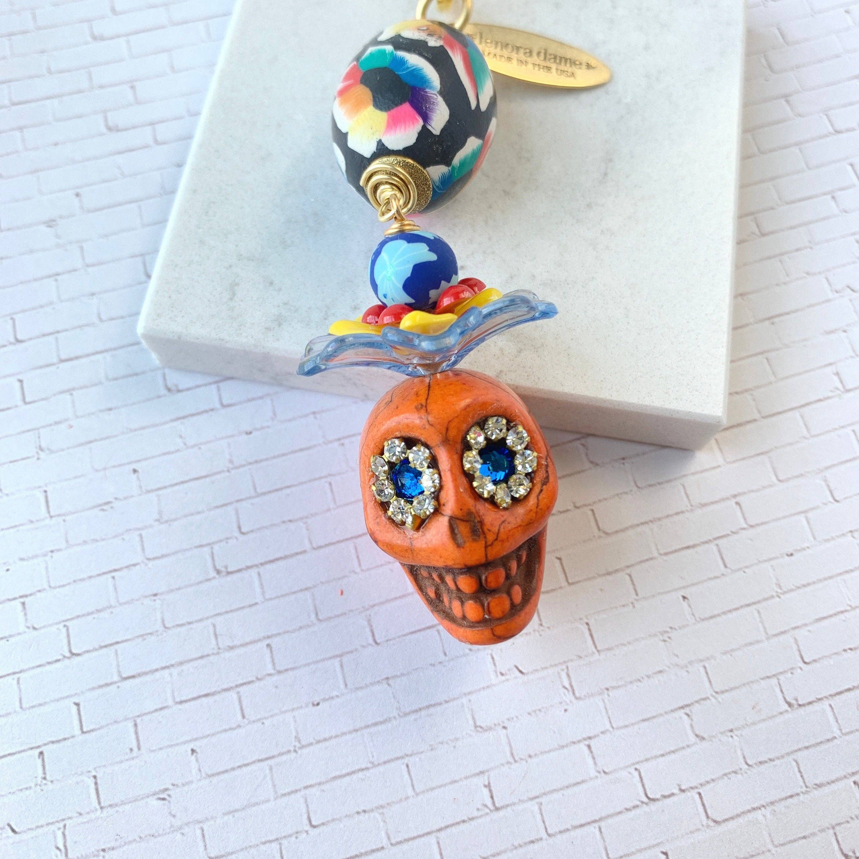 Lenora Dame – Großhandel Geldbörsen-/Taschenzubehör – Damen – Sugar Skull Geldbörsenanhänger, 3 Farben zur Auswahl6