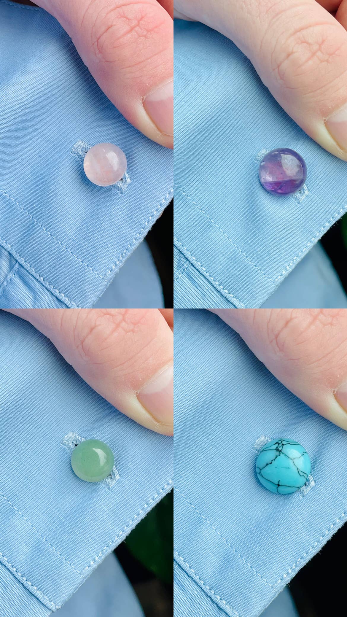 Essential Sage - Wholesale Cufflinks - Crystal Cufflinks Bulk1