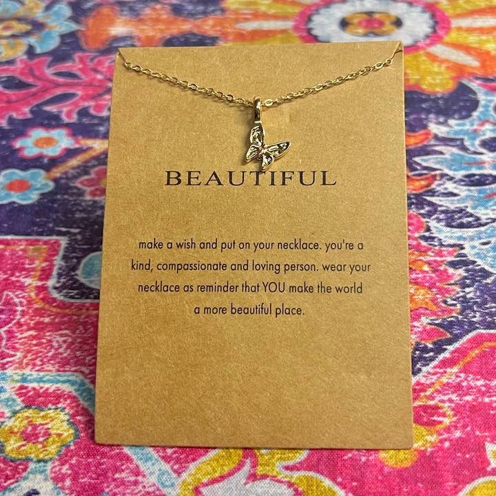 Briano Wholesale - Wholesale Pendant/Charm Necklace - Inspirational Make a Wish Necklaces With Card30