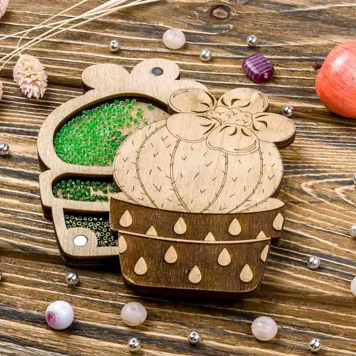 Organizador de contas com tampa de madeira FLZB-098 por atacado de HobbyJobby